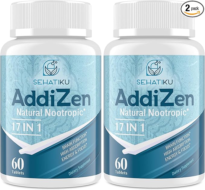 17-in-1 Brain Supplement for Memory and Focus | Natural Nootropics Brain Supplement for Brain Cognition, Energy | High Absorption | L-Theanine, Phytonutrient Blend and Vitamins B6, B12 | 2 Bottles
