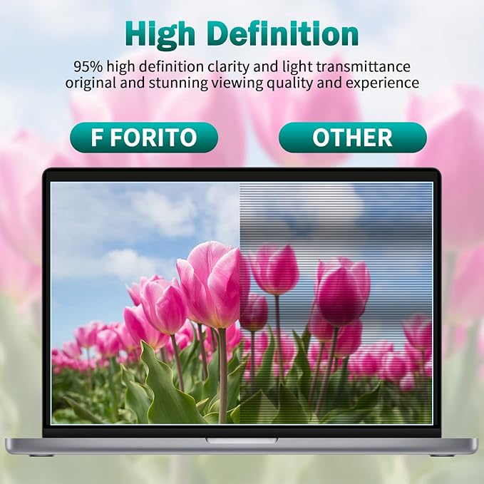 F FORITO 2-Pack 13.3 inch 16:9 Anti Blue Light Laptop Screen Protector, Anti Glare & Anti Scratch Screen Filter Compatible with 13.3” Lenovo/ASUS/Dell/HP/Acer/HP/SAMSUNG with 16:9 Aspect Ratio