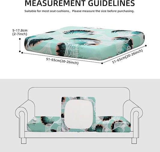 8Pcs Stretch Patio Cushion Covers Outdoor Cushion Cover, Jacquard Stretch Cushion Covers, Cover Replacement, Outdoor Sofa Covers, Washable Furniture Couch Cushion Cover (Ripple)