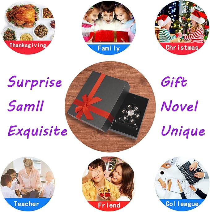 Desk-Fidget-Toys Ferris-Wheels-Spinner: Metal Kinetic-Fidget-Spinner 4mins, EDC-Toy Cool-Gadgets for School Office, ADHD Tools Gift Cool-Stuff Stress Relief Gift for Kid Children Teen Adult