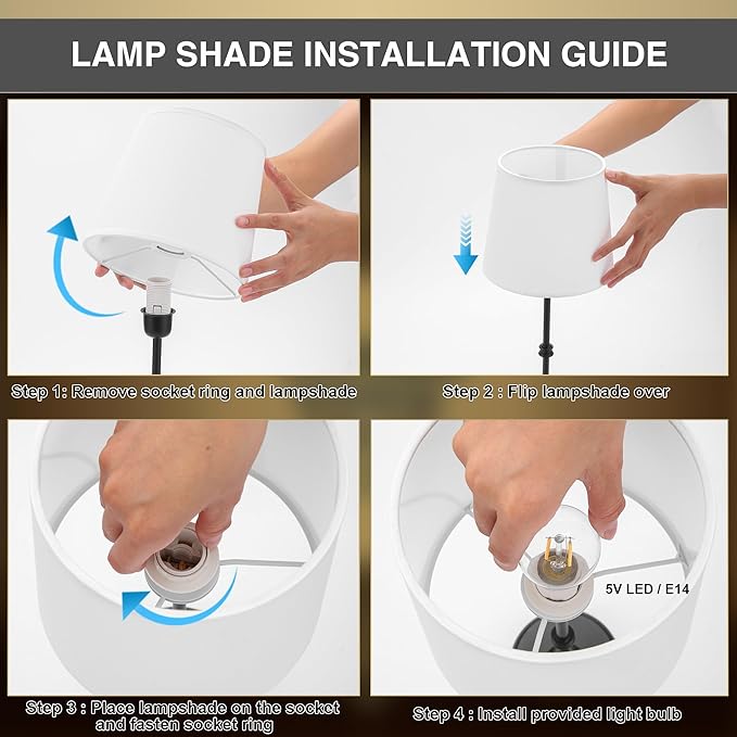Rechargeable LED Cordless Table Lamp, 5200mAh Battery Operated, 3 Level Brightness, Portable Night Bedside Lamp, Ambient Desk Light for Home Decor, Patio, Restaurant, Dinning(Black)