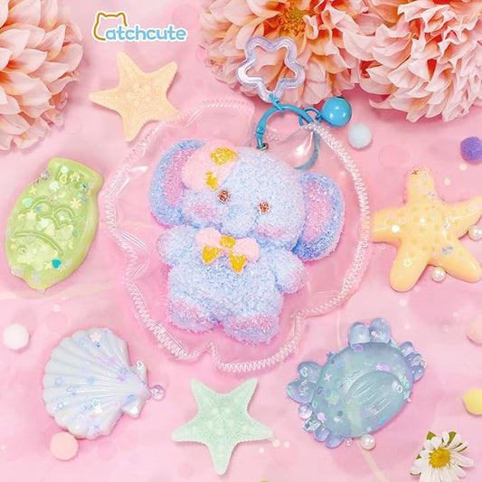 Squishies Toys Set 5PCS, Squeeze Toys Soft Elephant Starfish Seashell Crab Sensory Fidget Toys for Stress Anxiety Relief, Sticky Toys Party Favors Birthday for Boys and Girls