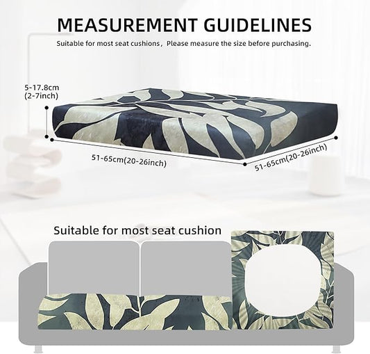 8Pcs Outdoor Cushions Covers Waterproof, Patio Cushion Covers, Stretch Cushion Covers Replacement,Cushion Slipcovers, Furniture Cushion Covers (Black Fantasy, 8PCS-Print)