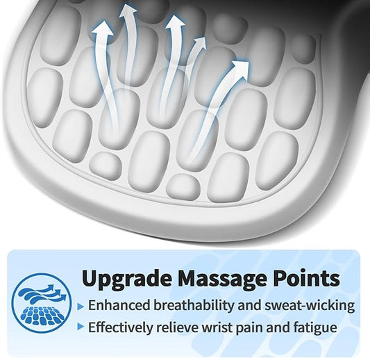 Ergonomic Mouse Pad with Wrist Rest Support, Mousepad with Comfortable Memory Foam Wrist Rest and Non-Slip PU Base for Pain Relief, Computer, Laptop, Office, Home (Gradient Black)