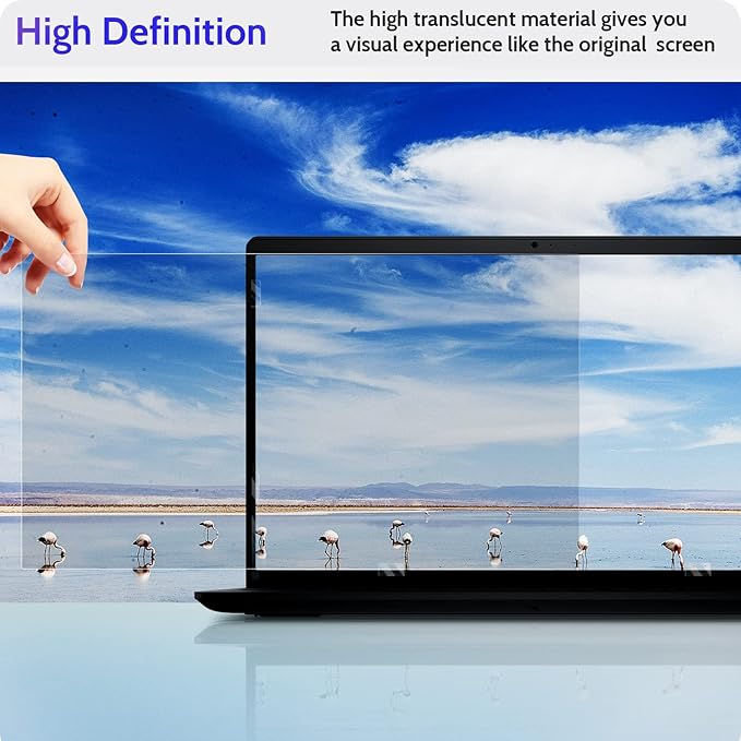 16 Inch Laptop Privacy Screen Compatible with Lenovo Hp Dell Acer Asus Thinkpad Envy Xps Computer 16:10 Aspect, Removable Anti Glare Blue Light Filter Protector, 16" Monitor Security Shield