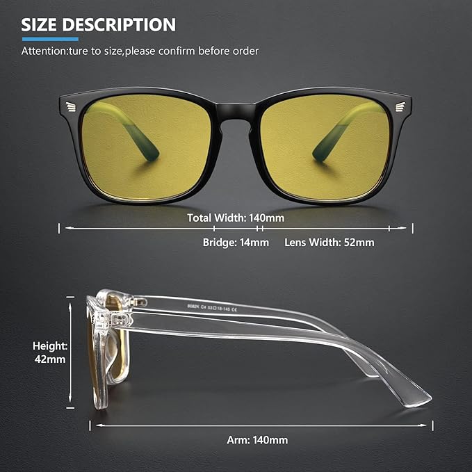 livho High Tech Blue Light Glasses - Advanced up to 99% Blue Light Blocking Computer Glasses - Screen Fatigue & UV Protection