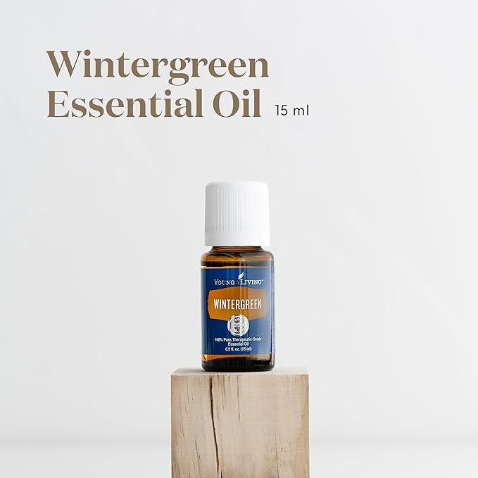 Young Living - Wintergreen Essential Oil 15 ml | Soothing Massage to Cool Fatigued Muscles | Cooling Sensation | Minty Aroma When Diffused or Inhaled | Child-Friendly Scent