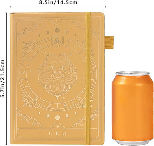 TIEFOSSI Constellations Dotted Journal Notebook-A5 Writing journals with 100gsm 400pages Paper, Hardcover Bullet Organizers Notebook for Women, Men, Teens (Leo)