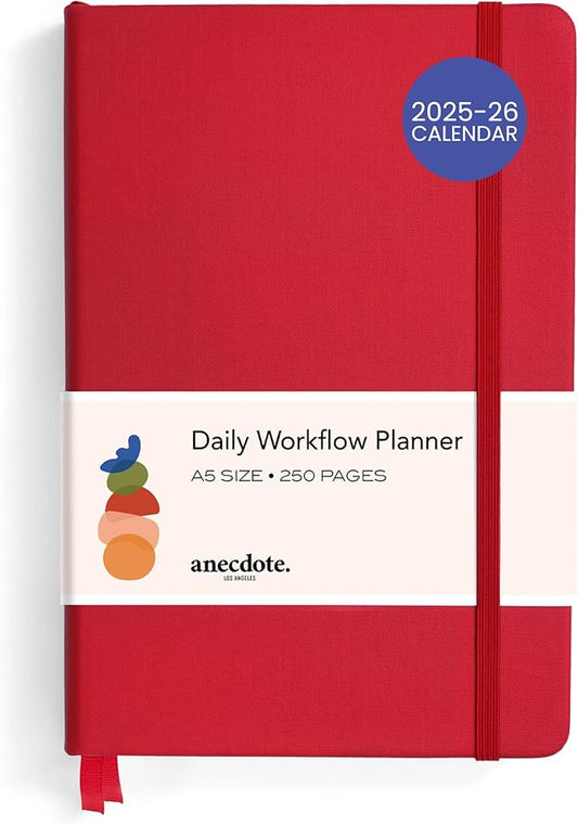 Anecdote 2026 Planner: A Monthly, Weekly & Daily Planner 2026 for Planning Your Success - A5 Size Hardcover Start Anytime and Achieve your Goals - Red