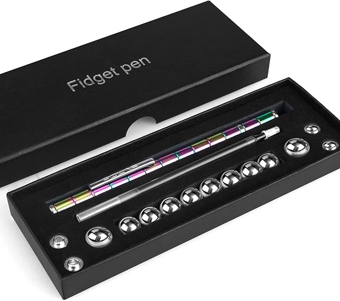 LARAH Color Fidget Pen Toy, Sensory Tool EDC Fidgeting Game for Adults, Cool Gadget Best for Stress and Anxiety Relief and Kill Time,Novelty Gifts for Teen and Adults