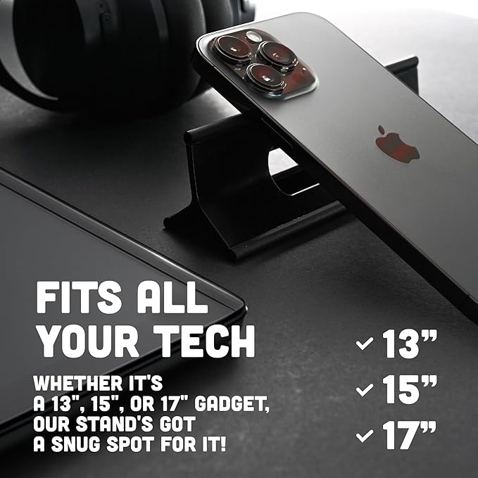 Steepy Adjustable Laptop Stand - 3 Heights Computer Stand - Portable Laptop Riser for Desk