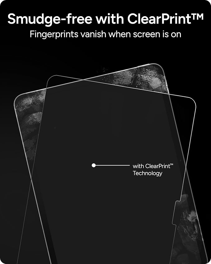 ZAGG Glass Elite Screen Protector for iPad 11-inch (A16) & iPad 10.9-inch (10th Gen) - 5X Stronger Tempered Glass, Smudge-Free, Easy Installation, Eco-Friendly with Recycled Glass