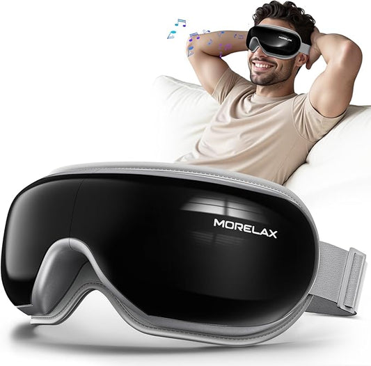 Eye Massager with Heat & Bluetooth Music, Birthday Gifts for Women, Reduce Eye Strain, Headache Relief and Improve Sleep, Eye Care Gift(Black)