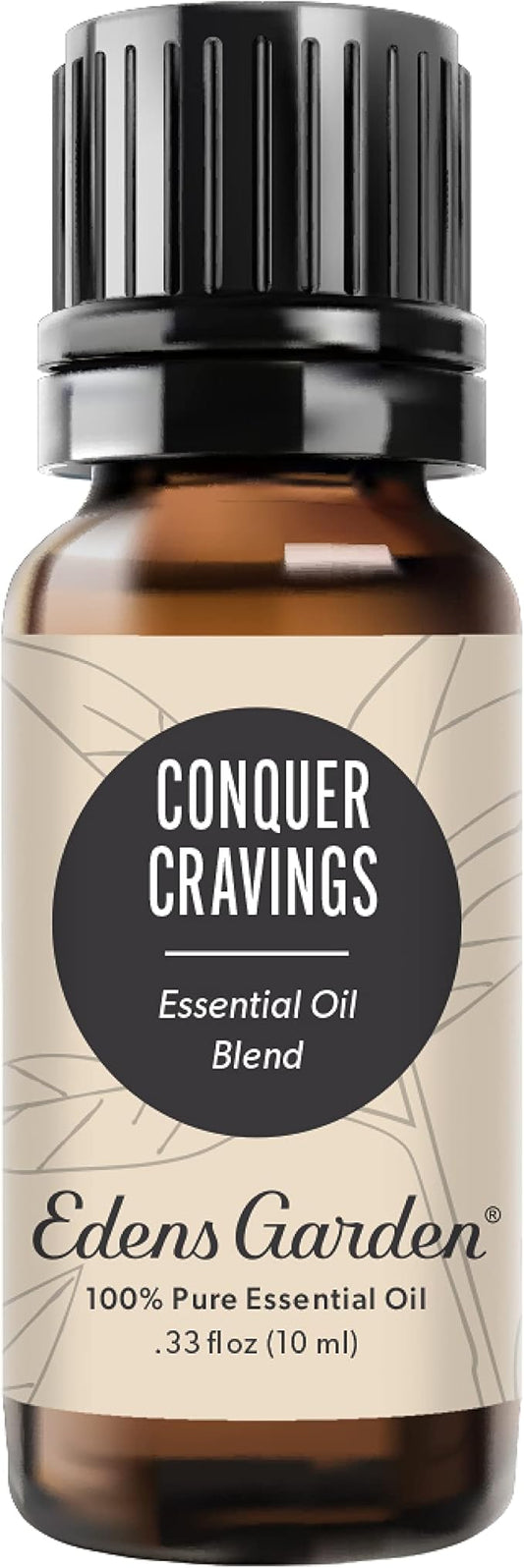 Edens Garden Conquer Cravings Essential Oil Blend- 100% Pure Premium Grade, Undiluted, Natural, Therapeutic, Aromatherapy, The Best for Diffusing, Skin, Humidifiers, Kid Safe 10 ml (.33 fl oz)