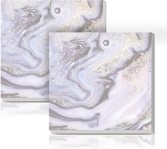 Sticky Notes 3x3 Inches, 2 Pads Cute Colorful Self-Stick Note Pads, Easy to Post for Home, Office and Daily Life Organization Luxury Blue Marble