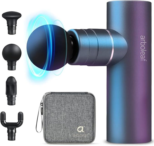 arboleaf Massage Gun Deep Tissue, Full-Metal Electric Portable Hand Held Massager Gun with Case for Back, Body Sore Muscles, Pain Relief, Gifts for Dad, Office, Home, Athletes