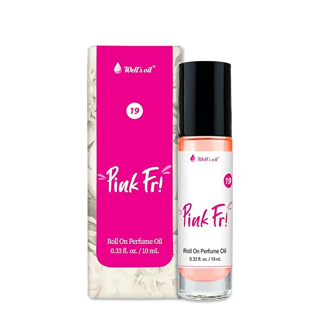Well's Oil Roll-On Perfume Oil (Pink Fri) | Fruity & Floral Notes | Long-Lasting | Paraben-Free | 0.33 Fl Oz / 10 ml