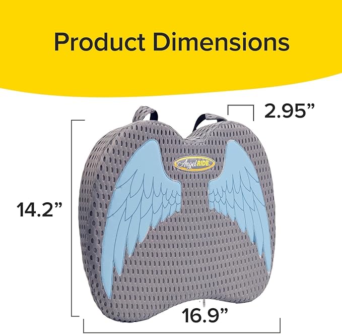 Auto Cushion with Memory Foam, AS SEEN ON Fox News, Advanced Lumbar Helps Relieve Pressure Points, Molds to Any Body, Drive in Heavenly Comfort in Any Vehicle, Breathable, Washable Cover