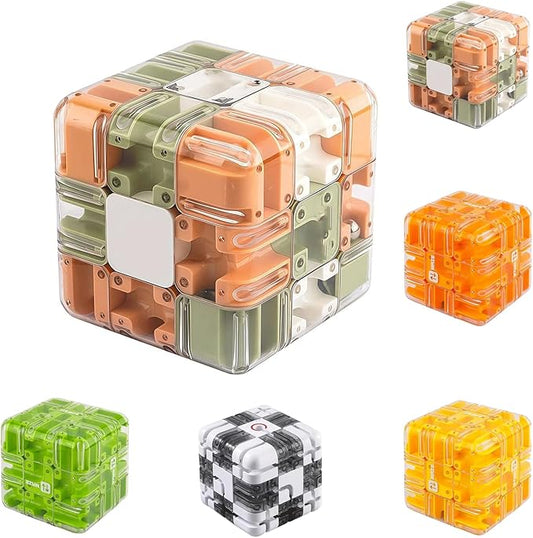 New Large Labyrinth 3D Puzzles Maze Cube - Spatial Awareness Brain Training Toy for Stress Relief & Logic Development, High - Difficulty Puzzle, 3D Maze Magic Cube & Ball, Brain Training Puzzle