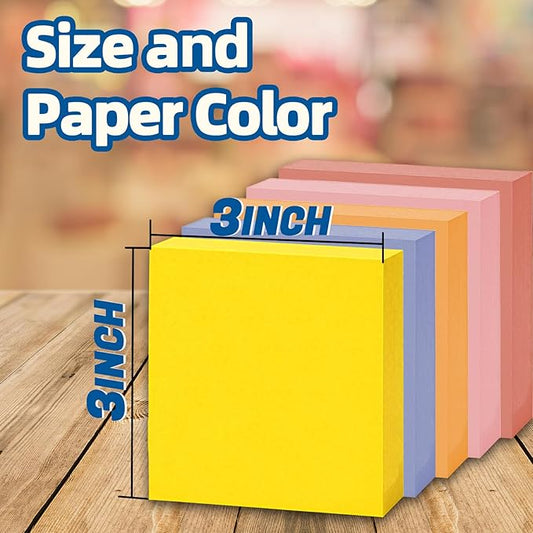 Bulk Personalized Sticky Notes 3"x3" – Custom Logo or Text Notepads, 50 Sheets per Pad, 2–100 Pack for Business Marketing, Office Supplies, Schools, Parties (Style 1)