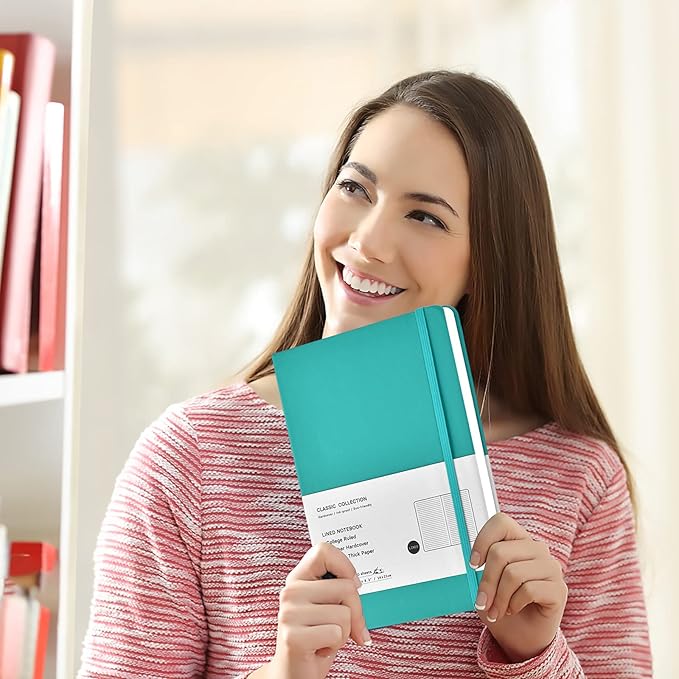 Coopay 6 Pack A5 Journal Notebooks Bulk, 160 Pages, 100GSM Thick Paper, 8.3 x 5.5 inch Hardcover Lined Leather Journals for Writing Office School Business Work Men Women (Multicolor)