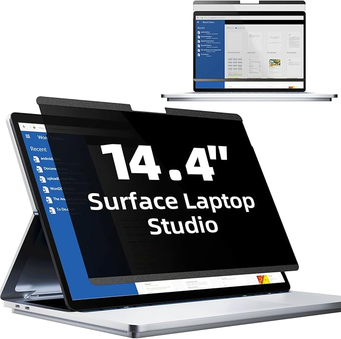 Mamol Magnetic Privacy Screen for 14.4 inch Microsoft Surface Laptop Studio, Removable Anti Spy Glare Blue Light Filter, Surface Laptop Studio Privacy Screen Protector 14.4 in