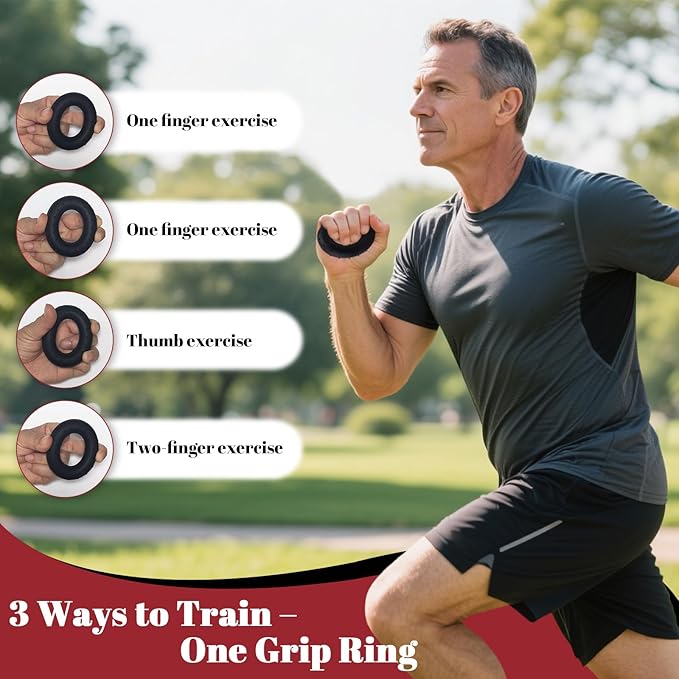 Grip Strength Trainer Forearm Strengthener Kit 8 Pack, Adjustable Hand Gripper Strengthener 10-100KG, Finger Strengthener Exerciser, Grip Ring and Hand Exercise Stress Balls for Arthritis Hand Therapy