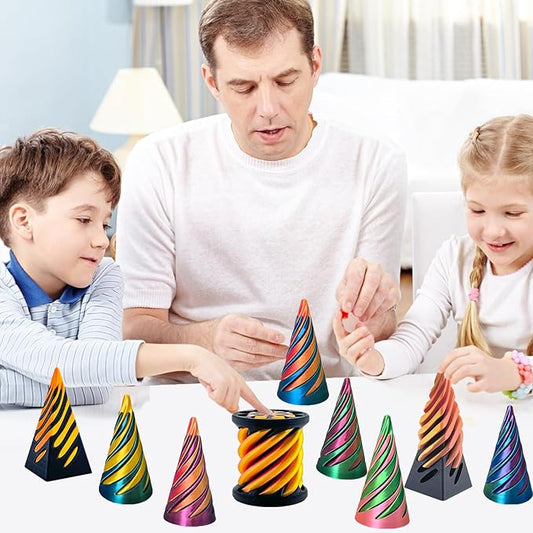 6 Packs Impossible Cone,Spiral Cone Fidget Toy,Impossible Cones passthrough Impossible Pyramid for Relaxing,Spiral Fidget Toy passthrough Impossible Cone,Birthday for Adults & Kids