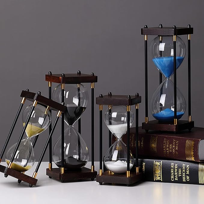 Hourglass Timer 30 Minutes Sand Timer for Gift 0.5 Hour Glass Sand Clock for Home/Desk/Office Decor and Classroom Timer (Purple, 30 Minutes)