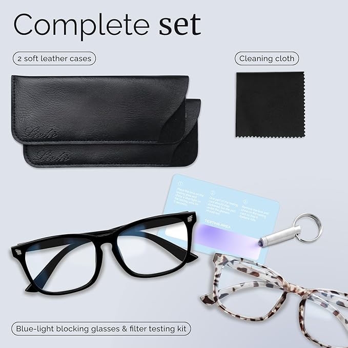 livho High Tech Blue Light Glasses - Advanced up to 99% Blue Light Blocking Computer Glasses - Screen Fatigue & UV Protection