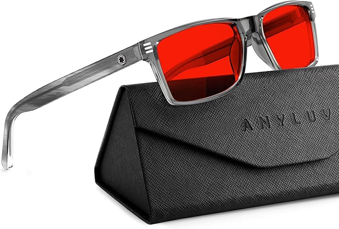 ANYLUV Blue Light Glasses Men Woman, Blue Light Blocking Glasses for Computer Gaming, Eye Strain Relief Eye Protection