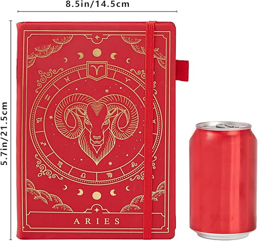 TIEFOSSI Constellations Dotted Journal Notebook-A5 Writing journals with 100gsm 400pages Paper, Hardcover Bullet Organizers Notebook for Women, Men, Teens (Aries)