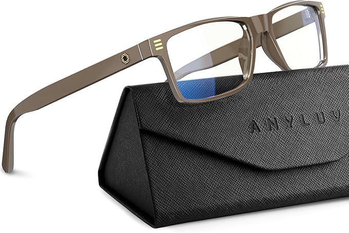 ANYLUV Blue Light Glasses Men Woman, Blue Light Blocking Glasses for Computer Gaming, Eye Strain Relief Eye Protection