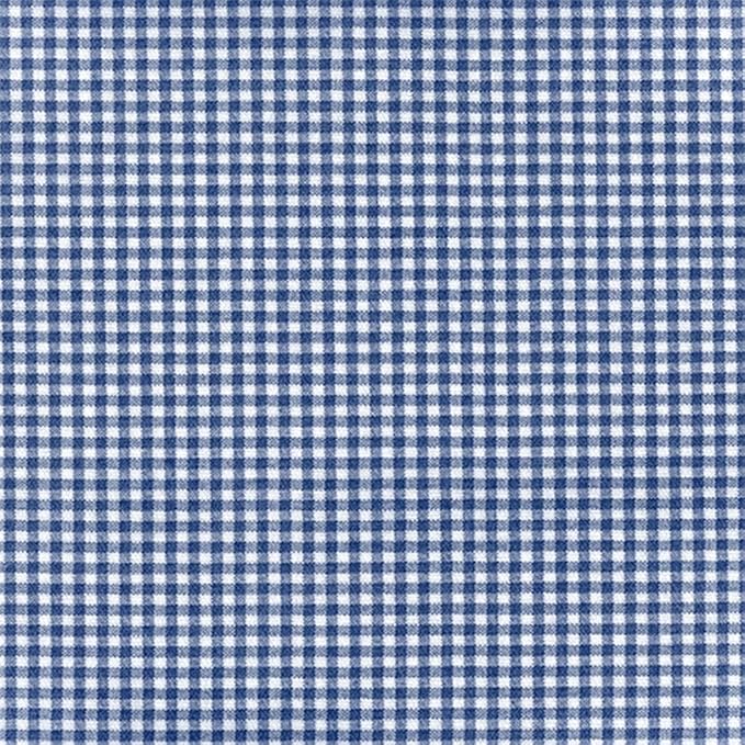 Barnett Home Decor Madrid Dark Blue Dining Chair Pad with Ties - Medium Size 18 Chair Cushion - Latex Foam Fill - Machine Washable, Reversible, 100% Cotton, Made in USA (Blue Gingham)