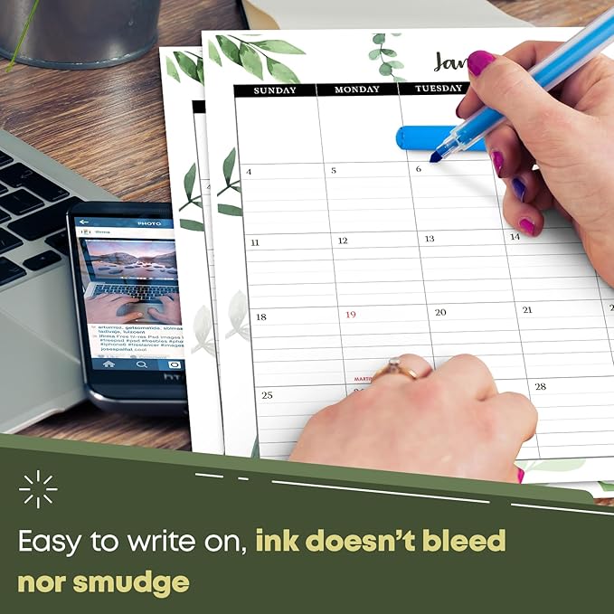 2026 Year Desk Calendar 17" x 11" Desktop or Wall Planner, Tear-Off Pad for Easy Planning, Includes a Notes Section To Do's Monthly Tasks for the Year of 2026 | Runs from January 2026 - January 2027