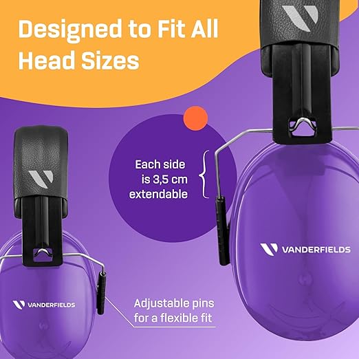 Vanderfields Hearing Protection Ear Muffs for Noise Reduction, 33dB Certified, Noise Cancelling Safety Ear Protection for Shooting, Adult Headphones for Lawn Mowing, DIY, Construction, Woodworking