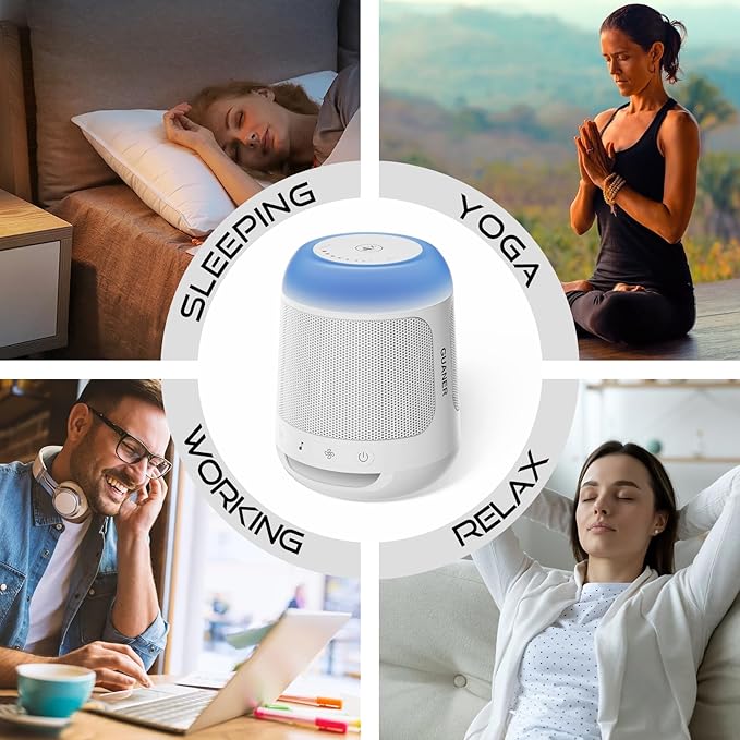 White Noise Machine for Sleeping with Night Light,Baby Sound Machine– 29 Soothing Sounds,Rechargeable White Noise Machine for Kids Adults Sleep, Portable Lullaby Machine Baby Soother