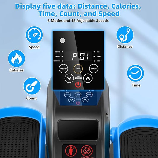 ANCHEER Under Desk Elliptical, Ellipse Leg Exerciser for Seniors Fully Assembled , Electric Seated Pedal Exerciser with Remote Control & 12 Adjustable Speed/Resistance