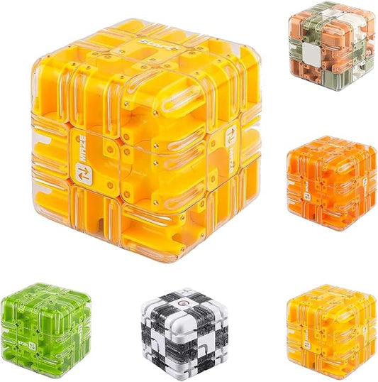 New Large Labyrinth 3D Puzzles Maze Cube - Spatial Awareness Brain Training Toy for Stress Relief & Logic Development, High - Difficulty Puzzle, 3D Maze Magic Cube & Ball, Brain Training Puzzle