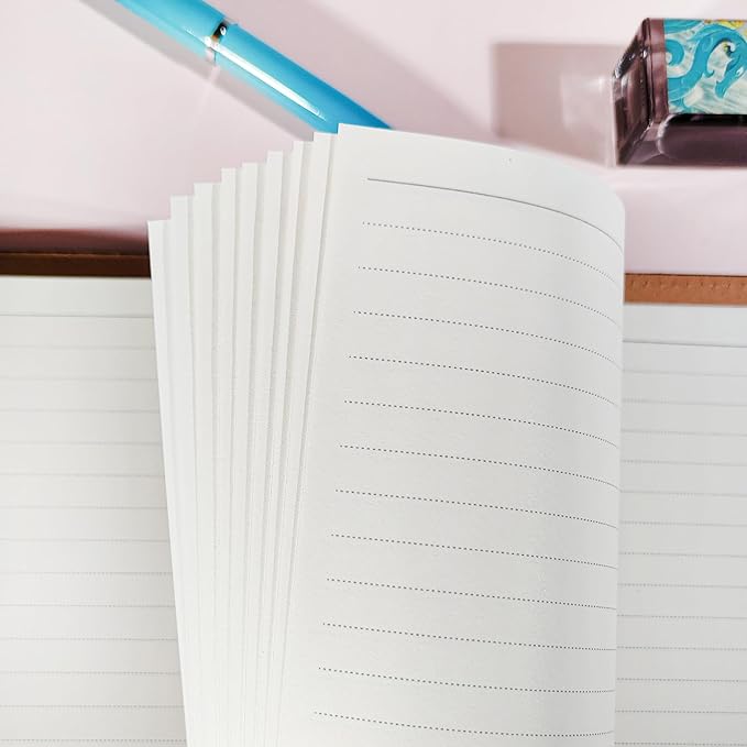 A5 Line Loose Leaf Refill Paper, 135 Sheets Planner Refills, 6-Ring Binder Refill, 100GSM College Ruled Insert Papers for Notebooks, School, Office, College Notes, Journals & Note-Taking