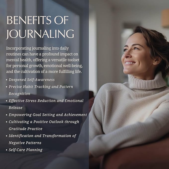 Mental Health Journal - 100-Day Guided Journal with Prompts for Self-Care, Mindfulness, Anxiety & Depression relief - Mood, Wellness & Emotions Trackers