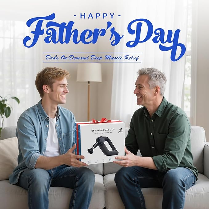 BOB AND BRAD D5 Pro Massage Gun, Powerful Percussion Massage Gun Deep Tissue with Enhanced Power for Athletes Home Gym, Handheld Muscle Massager for Pain Relief & Muscle Therapy, Ideal Gift