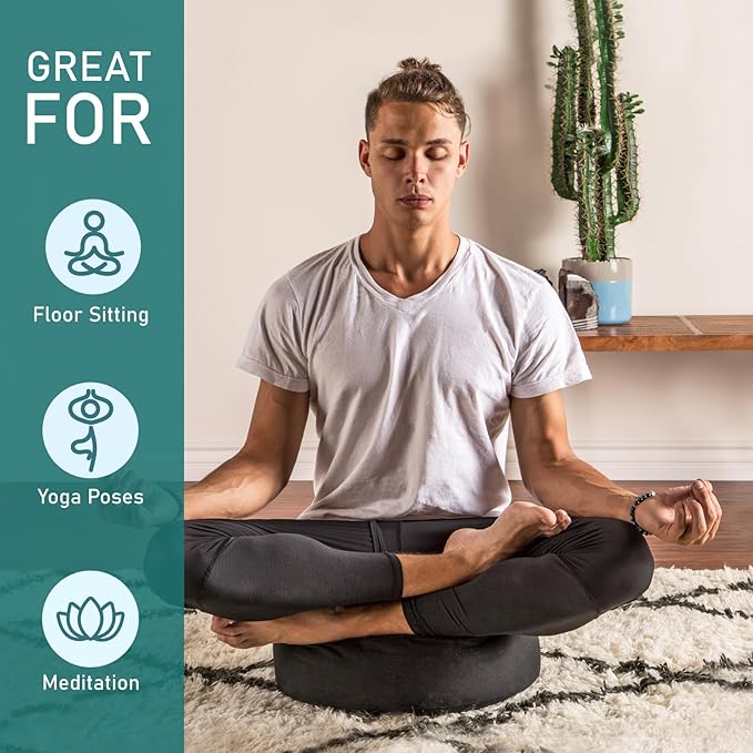 Yoga Meditation Buckwheat Bolster Pillow Cushion