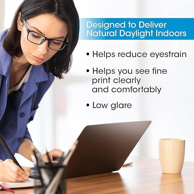 OttLite Creative Curves LED Desk Lamp w/USB, Clearsun, White w/Turquoise, Shipper