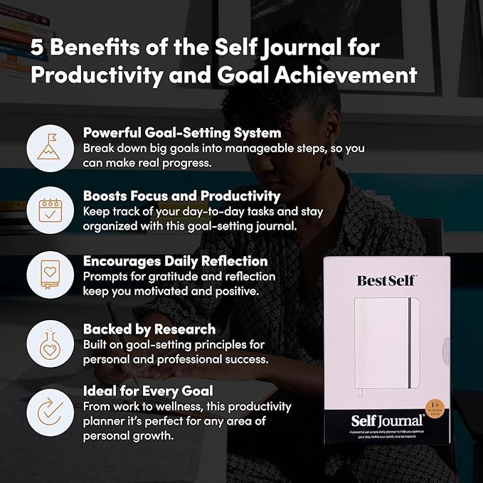 BestSelf 13-Week Self Journal & Goal Planner β Undated Daily ADHD-Friendly Journal for Men & Women | Productivity, Gratitude, Reflection & Habit Tracker | 2025 Life Organizer with Prompts, Forest Green