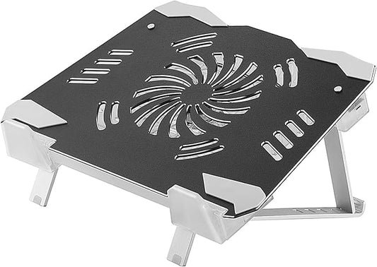 Laptop Stand LED Lights Laptop Stand with Fan 2 USB Ports for 14-17 inch Laptops Front and Rear Height Stand Ergonomic Gaming Laptop Cooling Pad, Black