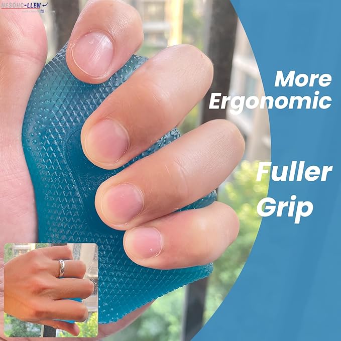 Ergonomic Stress Balls for Adults, Hand Therapy Balls for Arthritis Relief - Set of 3, 30/50/80 lbs, TPR Material, Perfect Palm Fit, Durable & Easy to Clean