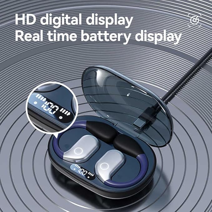 Bone Conduction Headphones,Open Ear Headphones Wireless Bluetooth 5.4 HIFI Sound Quality Sports Over Ear Earbuds with Earhooks, Built-in Mic, Crystal-Clear Calls for Running Workout Cycling Driving