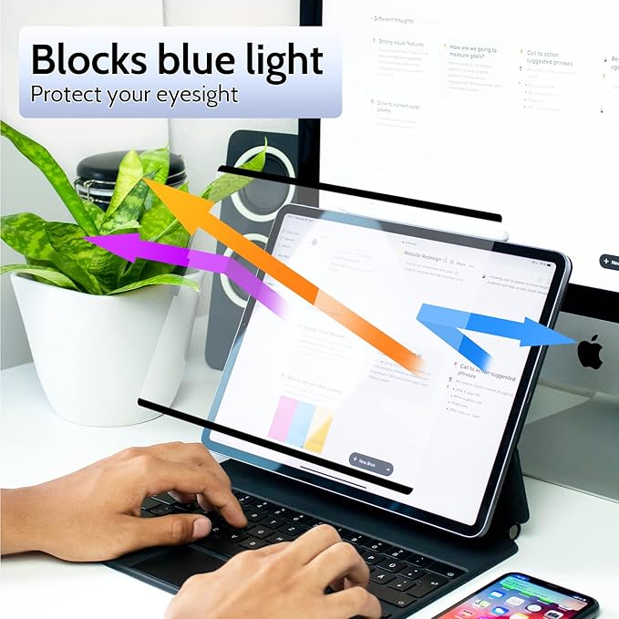 2 Pack Magnetic Paperfilm for iPad 10th 2022 10.9" & iPad 11th A16 2025 11", Feel Like Writing Drawing On Paper, Matte Removable Anti Glare Fingerprint Screen Protector Blue Light Filter