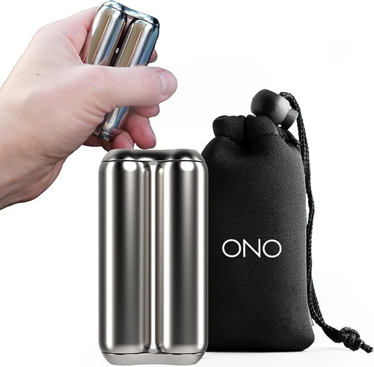 ONO Roller - Handheld Fidget Toy for Adults | Help Relieve Stress, Anxiety, Tension | Promotes Focus, Clarity | Compact, Portable Design | Stainless Steel Junior Size